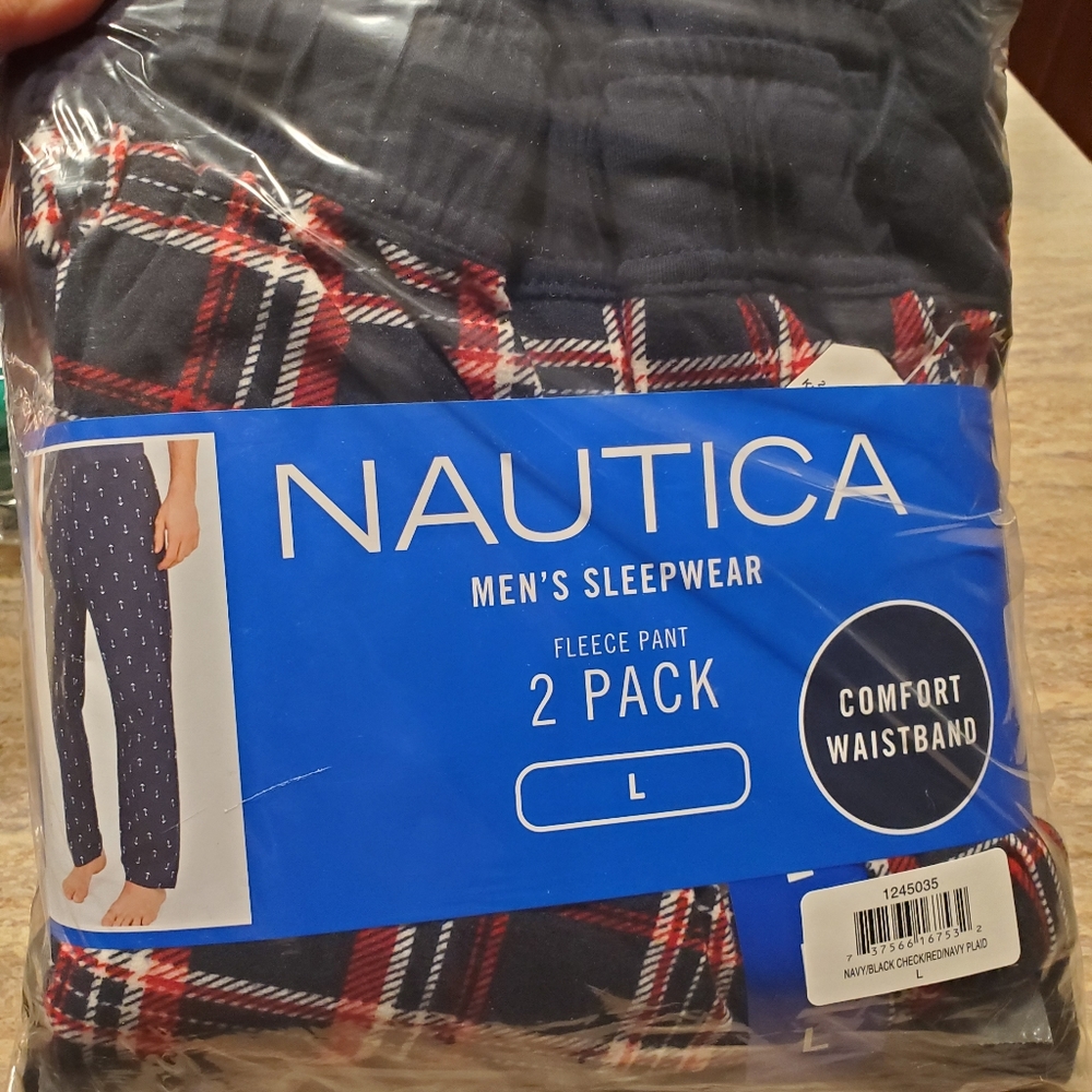NAUTICA Large Men's  two pack fleece pant